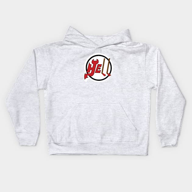 H-E-Double Hockey Sticks Kids Hoodie by MAS Design Co